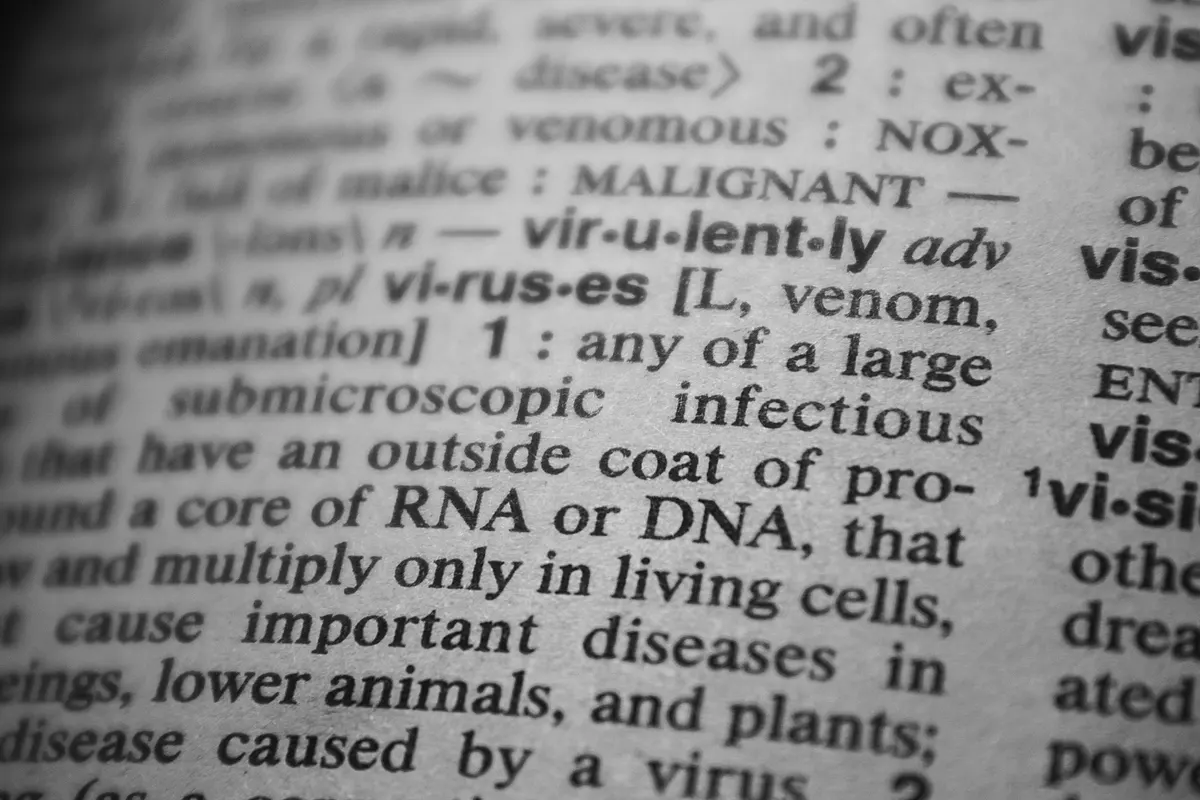 Gros plan sur une page de dictionnaire anglais